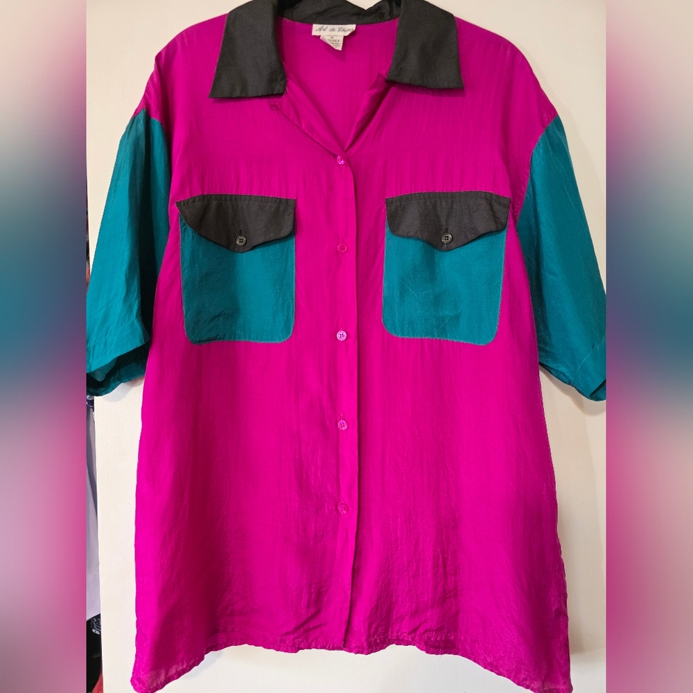 Vintage 80s Button-Up Shirt